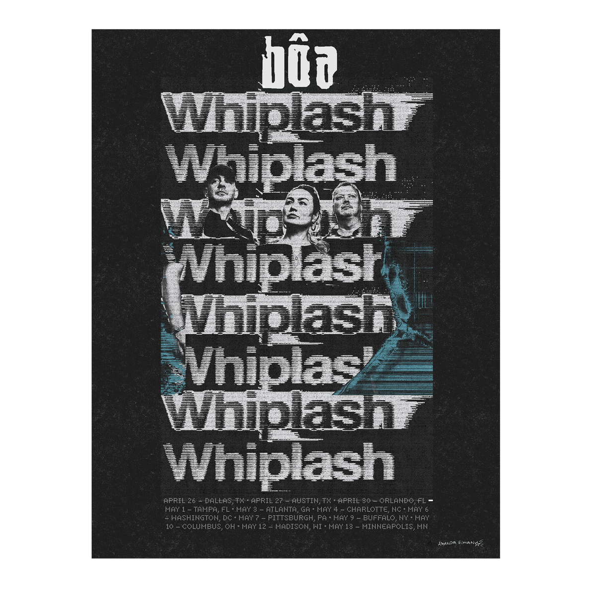 Whiplash Tour Poster US
